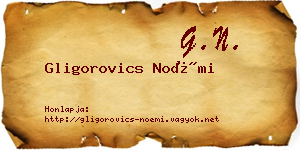 Gligorovics Noémi névjegykártya